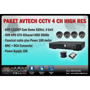 Paket AVTECH CCTV 4 Channel Infra Red